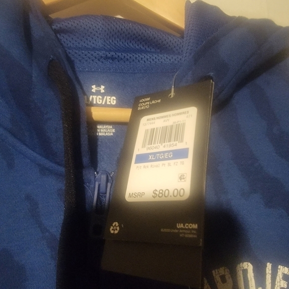 Under Armour Project Rock Rival Training Hoodie Mens Size XL 1377444-471 - Picture 2 of 6